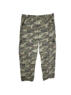 American Eagle Womens 12 Camo Cargo Pants Stretch Utility Military Y2K